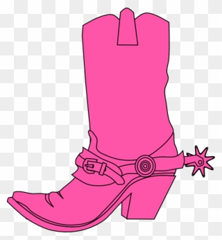 Cowgirl Clipart - Pink Cowboy Boot Clipart - Png Download
