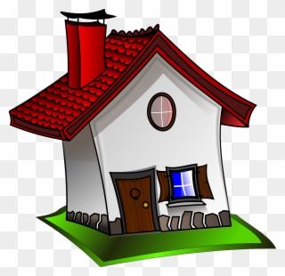Cartoon House Clip Art Clipartsco - Button Home Cartoon - Png Download
