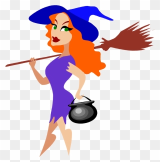Free Clipart Of Halloween Witches - Sexy Witch Clip Art - Png Download