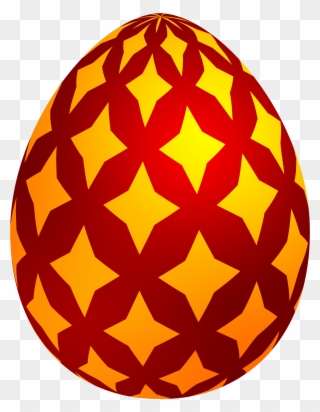 Red Easter Decorative Egg Png Clip Art - Easter Egg Png Transparent