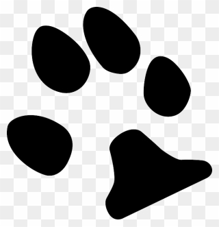 Cat Paw Print Clip Art Free - اثار اقدام كرتون حيوانات - Png Download
