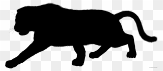Black Panther Leopard Cougar Silhouette Jaguar - Panther Silhouette Clipart