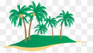 Seaside Clipart Coconut Tree - Coconut Trees Vector Png Transparent Png