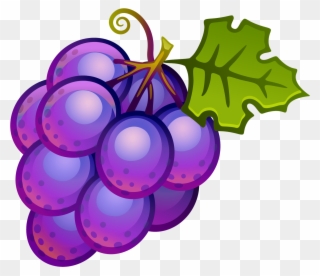 Grapes Clipart - Grapes Fruit Clip Art - Png Download