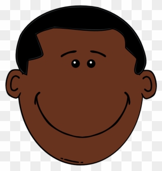 Black Hair Boy Clipart - Black Face Clip Art - Png Download