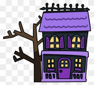 Free To Use Public Domain Haunted House Clip Art - Halloween Prepositions - Png Download