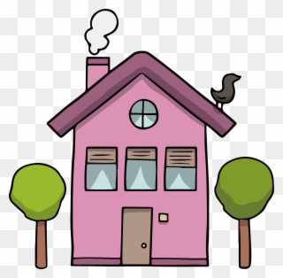 Lovely Purple Transprent Png - Little House Cartoon Clipart