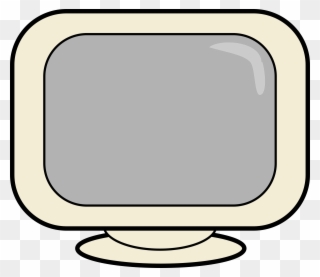 Retro Clipart Computer - Blank Computer Screen Cartoon - Png Download