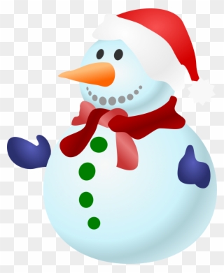 Clipart Christmas Party - Snow Man Clip Art - Png Download