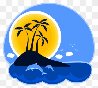 Tropical Island Clipart Png Graphic Royalty Free Library - Tropical Island Logos Png Transparent Png