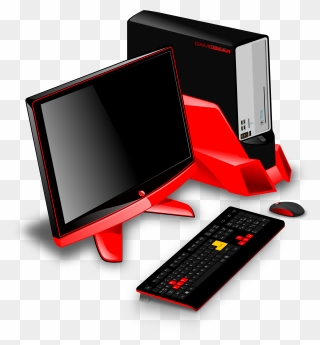 Free To Use Public Domain Desktop Computer Clip Art - Gaming Computer Clipart - Png Download