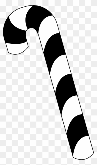 Free Candy Cane Template Printables Clip Art Image - Candy Cane Clipart Black And White Png Transparent Png
