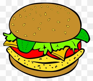 Fast Lunch Dinner Ff Menu Clip Art - Hamburger Clipart - Png Download