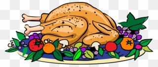 Christmas - Thanksgiving Turkey Dinner Clipart - Png Download