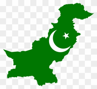 Cismoa - Pakistan Map With Flag Clipart