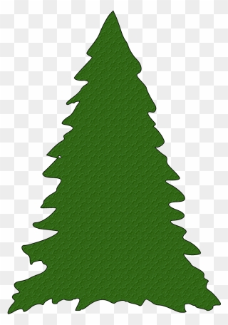 Green Christmas Tree Silhouette Clipart - Christmas Tree Svg Free - Png Download