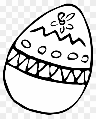 Alligator - Clipart - Black - And - White - Black And White Easter Egg Clip Art - Png Download
