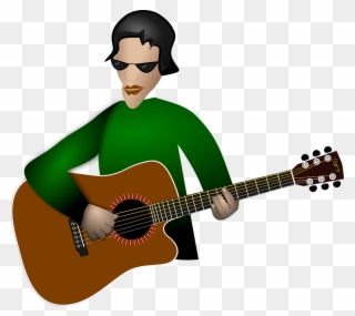 Play Guitar Clip Art - Playing Guitar In Clipart - Png Download