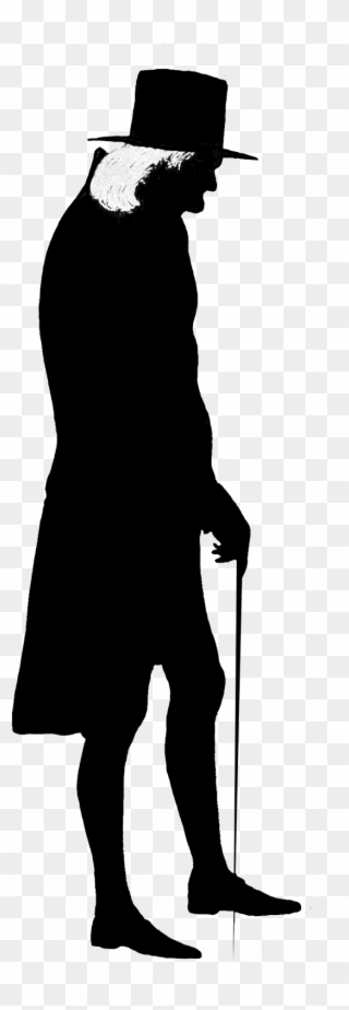 Silhouette Man Old - Transparent Silhouette Man Clipart