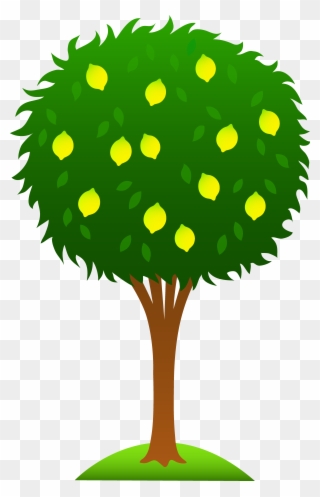 Cute Lemon Tree - Ten Apples On A Tree Clipart