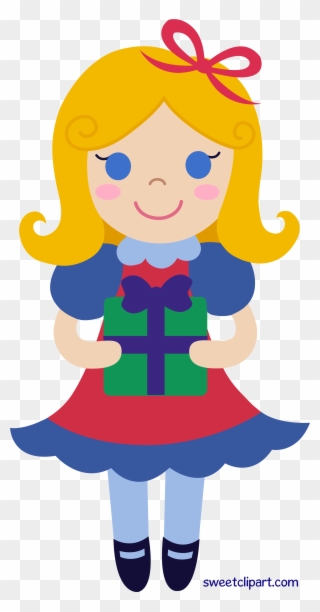 Picture Free Library Christmas Gifts Clipart - Girl With Gift Clipart - Png Download