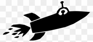 Computer Icons Black And White Spacecraft Rocketship - Clip Art - Png Download
