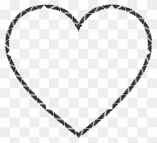All Photo Png Clipart - Simple Heart Frame Black And White Transparent Png