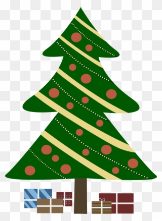 Image Christmas Tree With Presents Clipart - Clip Art Of Christmas Tree - Png Download