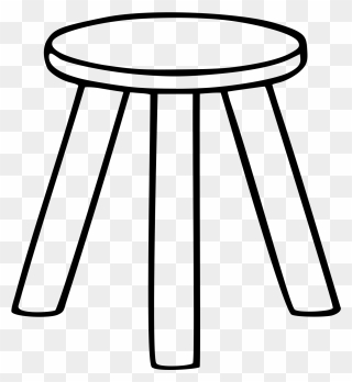 Popular Images - Colouring Picture Of Stool Clipart