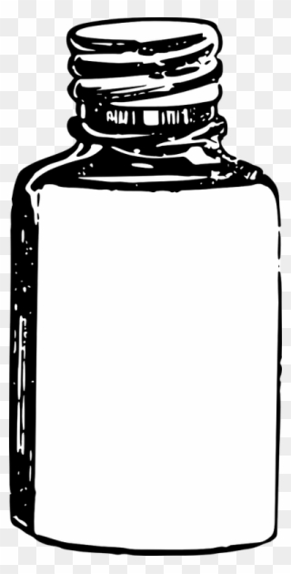 Tags - - Medicine Bottle Black And White Clipart