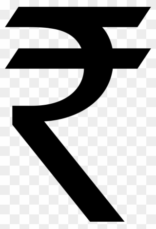 Indian Rupee Symbol Clipart, Vector Clip Art Online, - Indian Rupee Symbol - Png Download