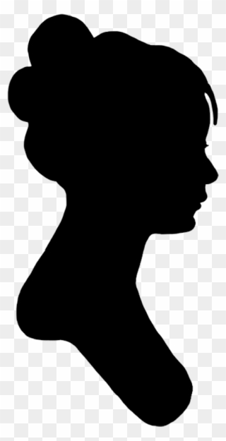 Victorian Silhouette Clipart - Woman Profile Silhouette Png Transparent Png