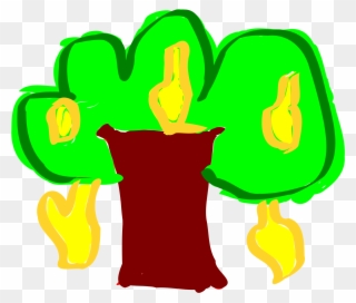 Clipart Of A Mango Tree Cartoony - Tree Cartoony - Png Download