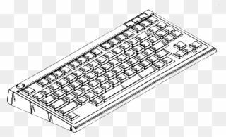Computer Keyboard 2 Black - Computer Keyboard Clipart - Png Download