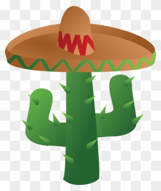 Free Clipart Of A Mexican Cactus Wearing A Sombrero - Cinco De Mayo Png Transparent Png
