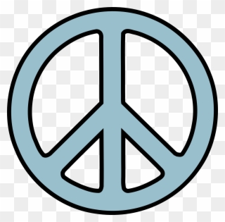 Peace Sign Clip Art Black And White - Transparent Peace Sign - Png Download