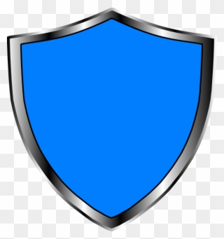 Escudo Azul Clip Art At Clker Com - Escudo Azul E Branco Png Transparent Png