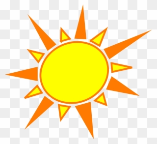 Tropical Clipart Sunshine - Yellow And Orange Sun - Png Download