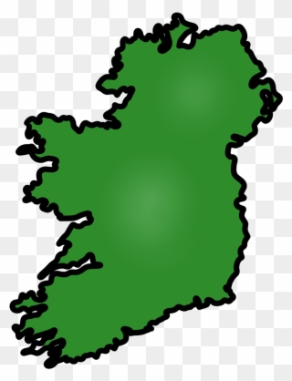 Irish Flag Clip Art Clipart - Map Of Ireland Clip Art - Png Download