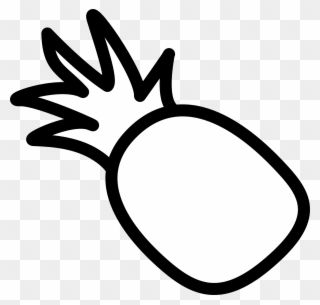 Adobe Illustrator Clip Art - Pineapple Outline Coloring Page - Png Download