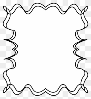 Full Page Squiggly Zig Zag Border Frame - Border Picture Frame Halloween Clipart