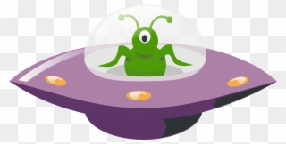 Clipart Info - Alien In Ufo Shower Curtain - Png Download