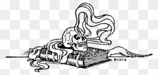 Download Smokingskull Png Clipart Computer Icons Clip - Skull And Book Clipart Transparent Png