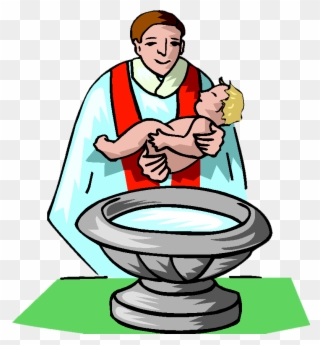 Baptism Clip Art Free - Baby Getting Baptized Clipart - Png Download