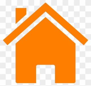 Orange House Cliparts - Home Icon Png Orange Transparent Png