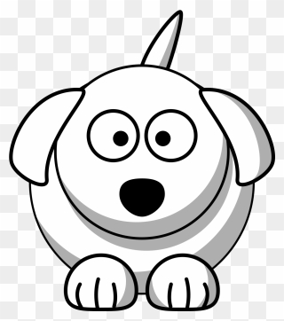 Puppy Dog Face Clip Art - Cute Dog Line Drawing - Png Download