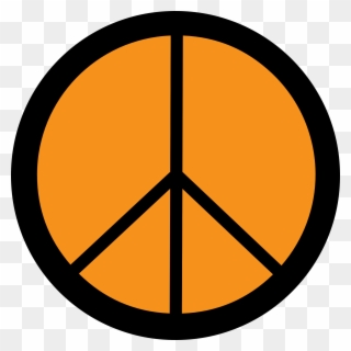 Peace Sign Peace Clipart Free Download Clip Art On - Orange Peace Sign No Background - Png Download