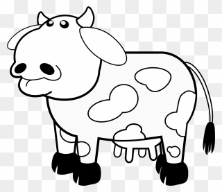 Clipart Info - Cow Clipart Black And White - Png Download