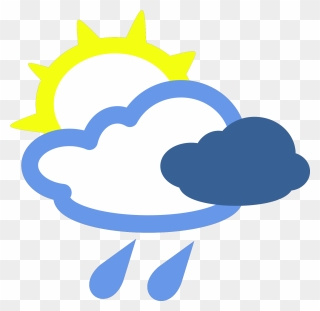 Simple Weather Symbols - Sun Wind And Rain Clipart