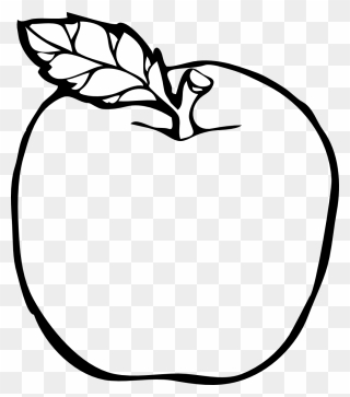 Apple Colouring Page Clipart Coloring Book Colouring - Colouring Page Of Apple - Png Download